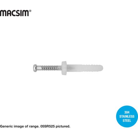 5x25 R/HD NAIL-IN PLUG - 304SS