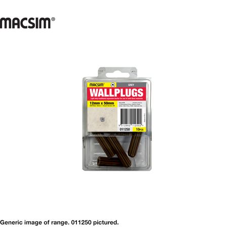 50mm WALLPLUGST/PACK - GREY