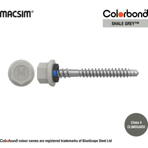 6.3MM X 50MM NYROX ROOF SCREW HWF/NEO SHAL GREY