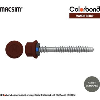 6.3MM X 65MM HWF/NEO NYROX ROOF SCR - MANOR RED