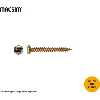 7G X 20MM PAN DRYWALL SCREW ZP BOX 1000