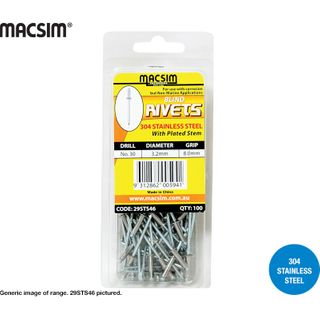 STS6-8 RIVET CLAM PACK 50