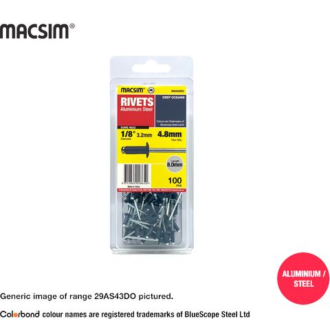 AS43 RIVET-DEEP OCEAN CLAM PK