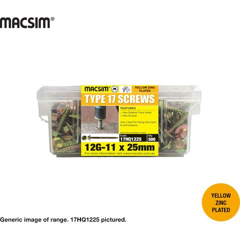 12G X 25MM HWF T17 ZP TUB 500