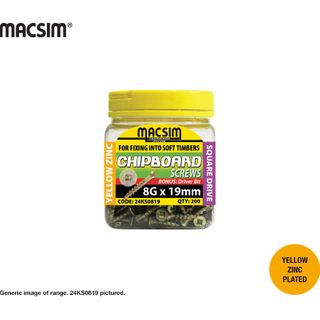 8G X 51MM SQ DR SEH CHIPBOARD SCREW ZP JAR 100