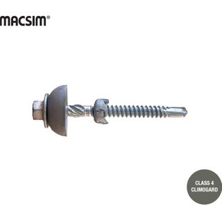12G X 60MM POLY ROOF SCREW/ DOME WASHER /CUTTER