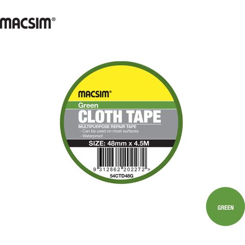 CLOTH TAPE 48mm GREEN - BOX 12