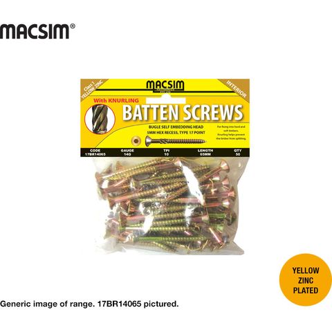 14g x 75mm ZP BATTEN SCREW