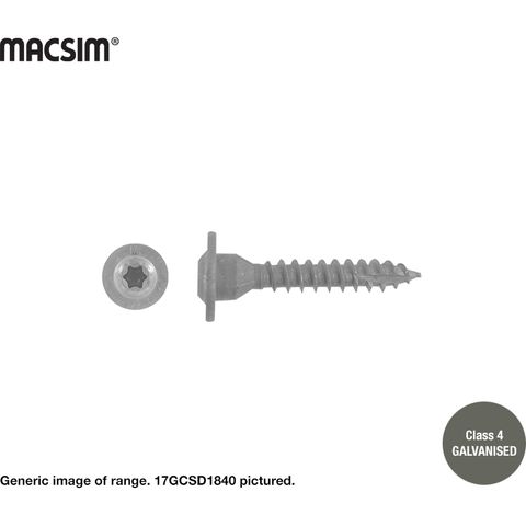 18 X 50MM M/H CONSTRUCTION SCREW T17 GAL B/P 24