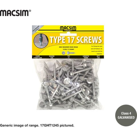 12x65 GAL HWF TYPE 17 SCREW