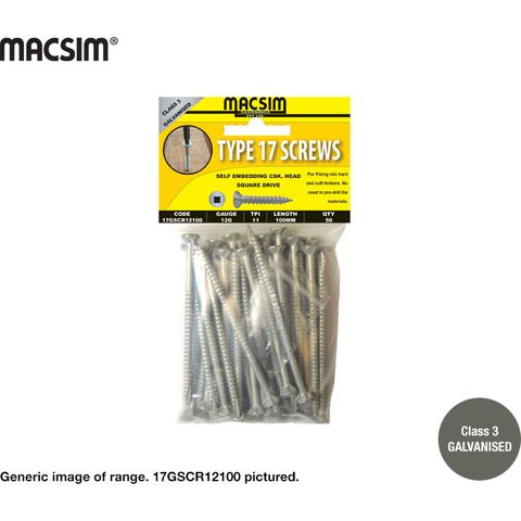12-11x100 CSK T17 SCREW GA RET