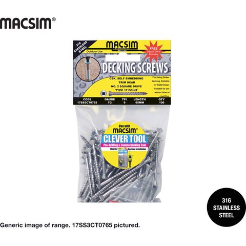 7 X 50 316SS TRIM T17 DECK SCR