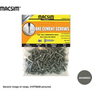 8 X 20 GAL. FIBRE CEMENT SCREWS T/P