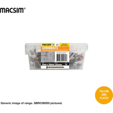 6MM X 100MM CSK. SCREWBOLT ZP