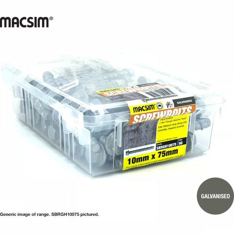 10MM X 100MM HEX SCREWBOLT GAL