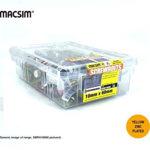 8MM X 75MM HEX SCREWBOLT ZP