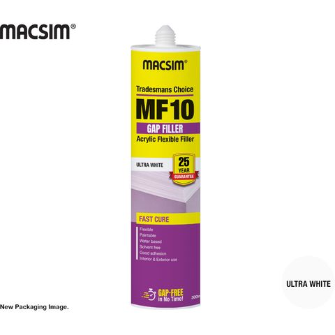 MF10 GAP FILLER ULTRA WHITE FAST CURE