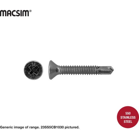 10 x 30 S/S 550 Csk Tek Screw