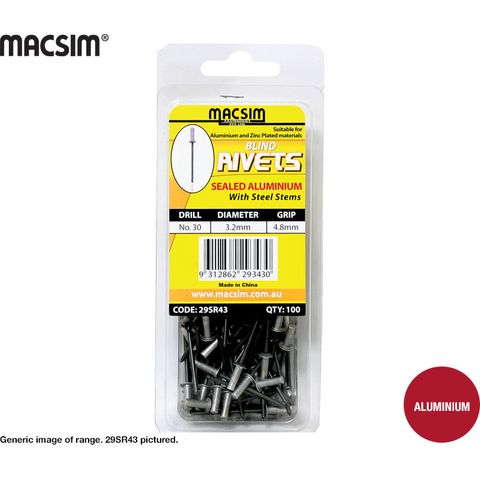 AS6-6 RIVETS - BLISTER PACK