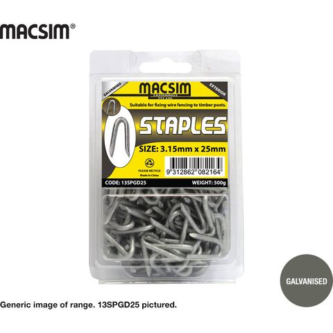 2.0x15  Plain Staple Galv 500g