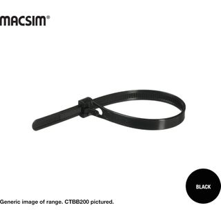 200MM X 4.8MM BLACK CABLE TIES