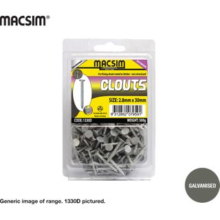 2.8 x 40mm Galv Clouts 500g