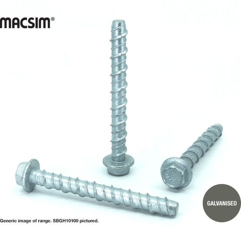 10MMx75MM GALV. HEX SCREWBOLT