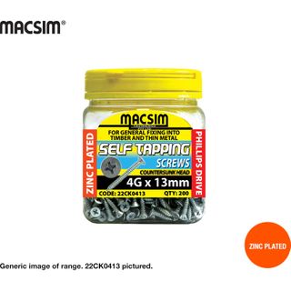 4gx13mm CSK SELF TAPPER JAR