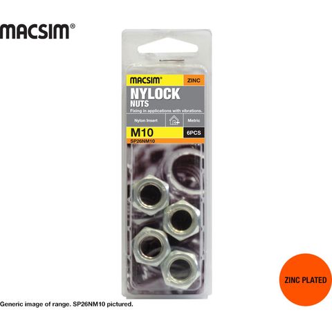 8mm ZP NYLOCK NUT