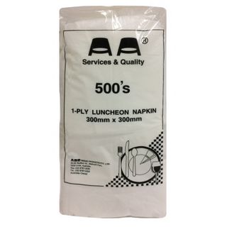 LUNCHEON NAPKINS 1 PLY WHITEA-111/3000W
