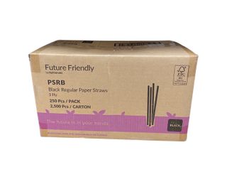BLACK REGULAR PAPER STRAWS (2500)