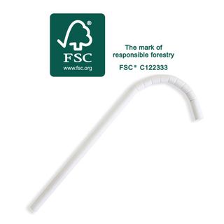 SINGLE FLEXIBLE PAPER STRAW WRAPPED (500)