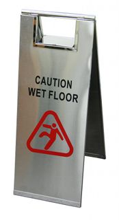 STAINLESS STEEL A FRAME WET FLOOR SIGN