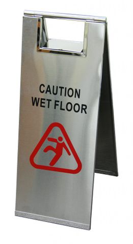STAINLESS STEEL A FRAME WET FLOOR SIGN