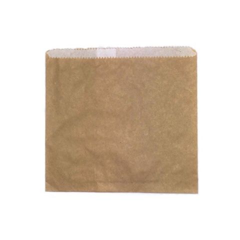 1 LONG BROWN PAPER BAG 180X140 GREASE PROOF (500)