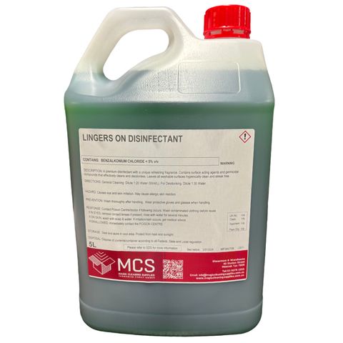LINGERS ON DISINFECTANT 5L MCS
