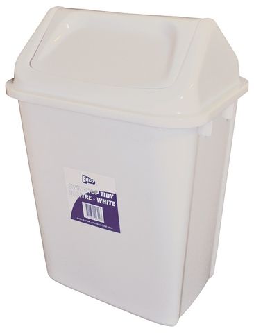 EDCO SWING TOP TIDY WHITE 20 LITRE BIN