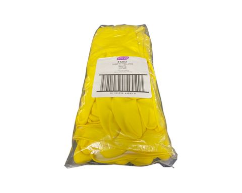THRIFTY YELLOW RUBBER GLOVES