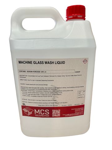 MACHINE GLASS WASH LIQUID 5LTR MCS