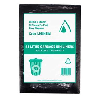 BIN LINER 54 LTR  BLK 850X640MM (250)