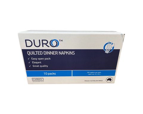 DURO QUILTED DINNER WHITE  GT  NAPKIN