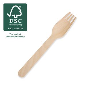 WOODEN FORK COATED (PKT100) 10