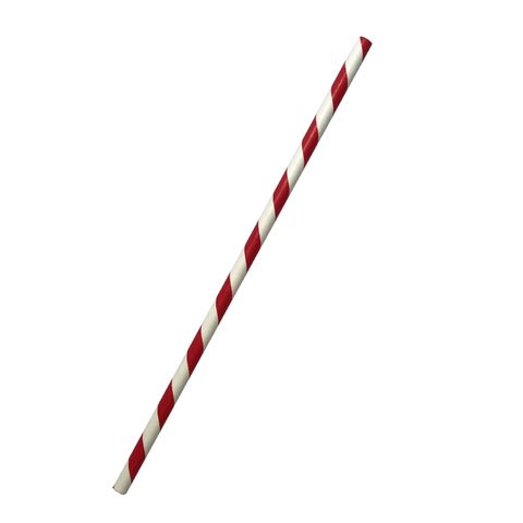 PAPER STRAWS- RED STRIPE