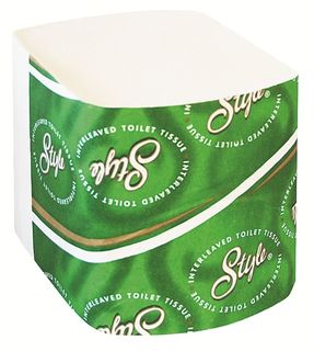 TOILET TISSUE 500 SHEET 1PLY INTERLEAVED