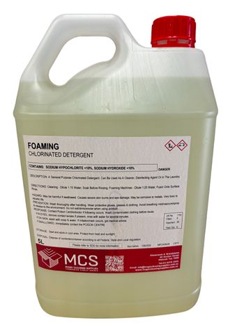 DETERGENT CHLORINATED (FOAMING) 5LTR MCS