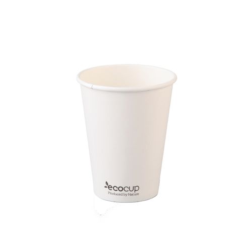 ECOCUP S/W PLA 12OZ WHITE COFFEE CUP (90MM) 1000