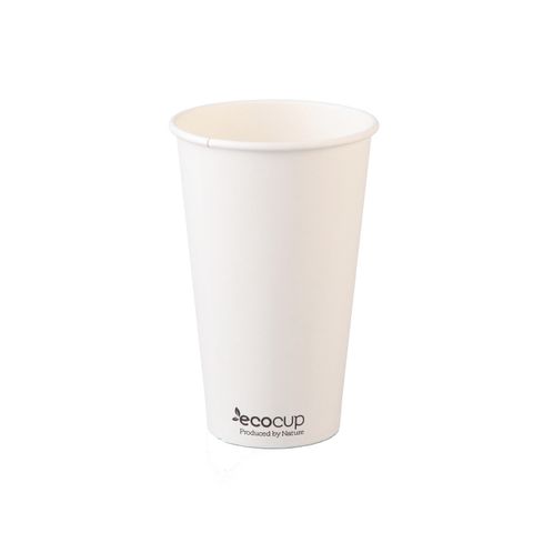 ECOCUP S/W PLA 16OZ WHITE COFFEE CUP (90MM) 1000
