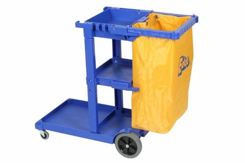 BLUE JANITOR CART