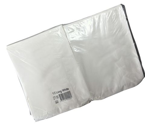 PLAIN 1/2 LONG WHITE BAG 140X115 (1000)