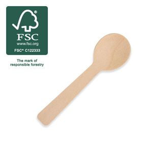 COATED WOODEN TEASPOON (PKT100) 10